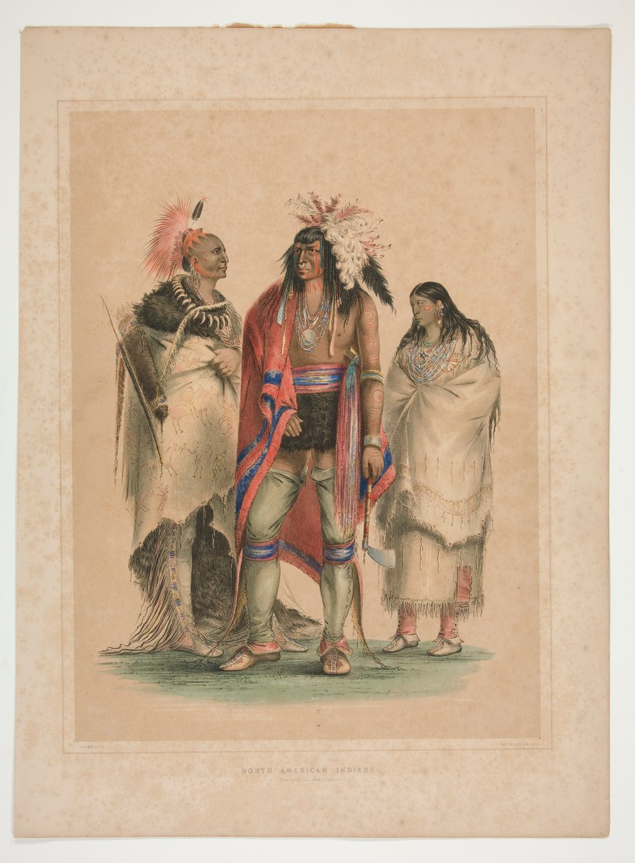 North American Indians, plate 1 from the North American Indian Portfolio by George Catlin