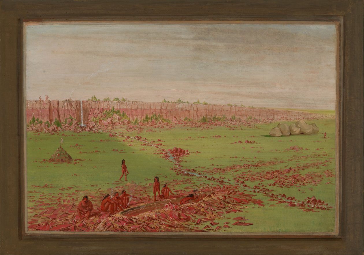 Pipestone Quarry on the Coteau des Prairies by George Catlin