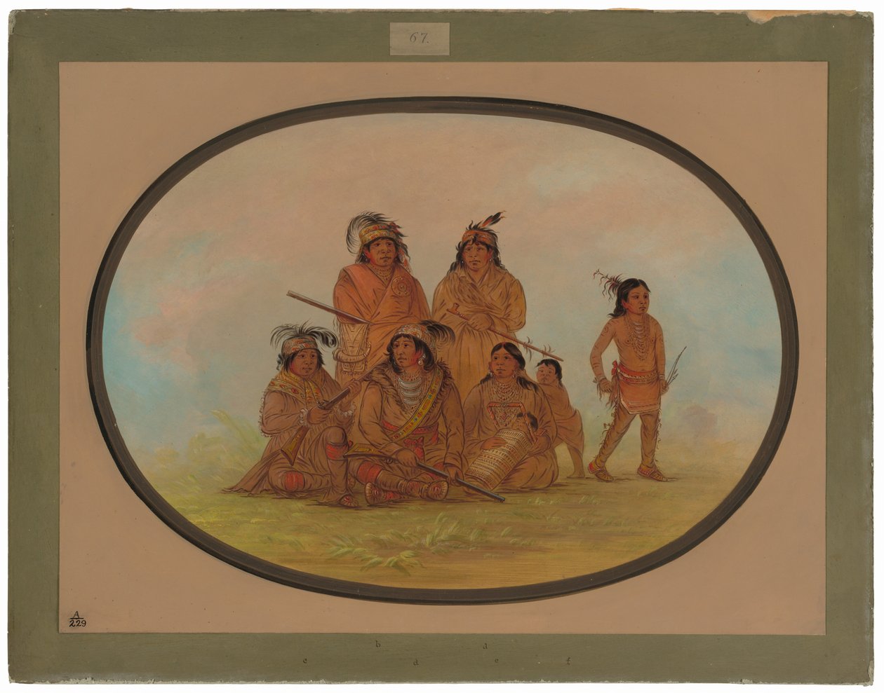 Seminole Indians, Prisoners at Fort Moultrie by George Catlin