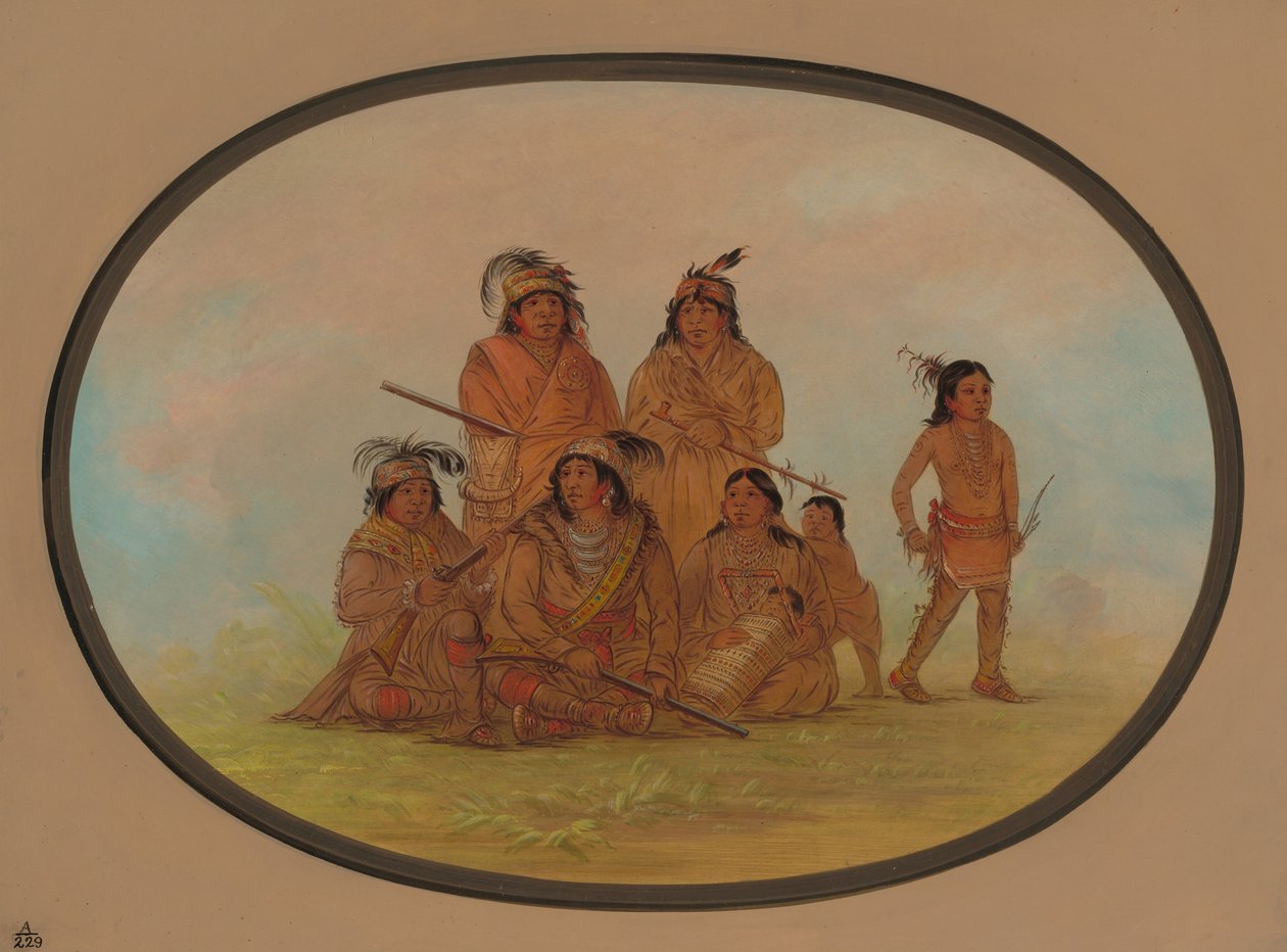 Seminole Indians, Prisoners at Fort Moultrie by George Catlin