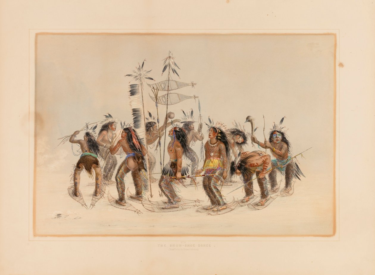 Snowshoe Dance--no. 14 by George Catlin