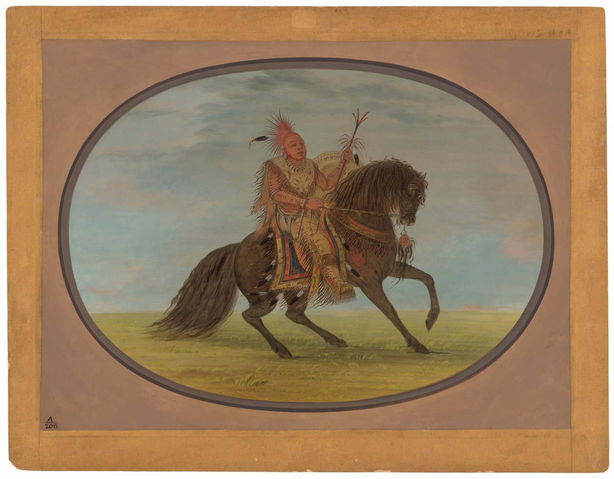 The Running Fox on a Fine Horse - Saukie by George Catlin
