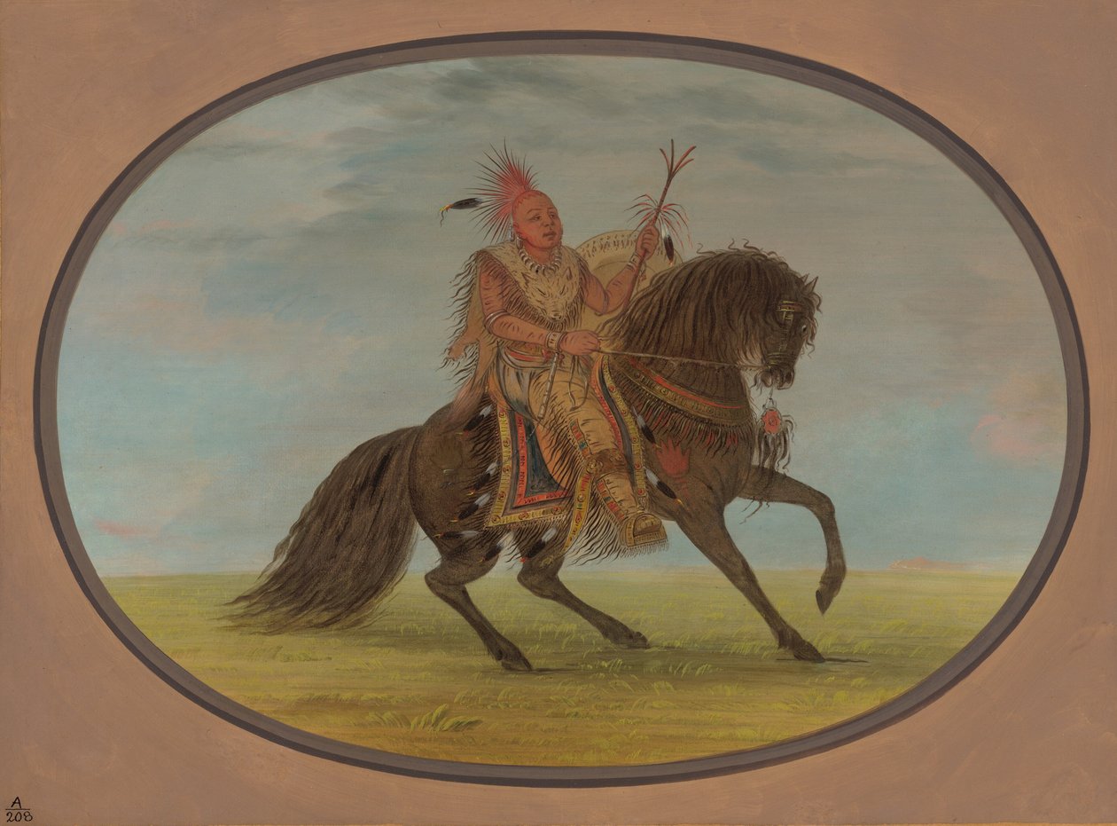 The Running Fox on a Fine Horse - Saukie, 1861-1869 by George Catlin