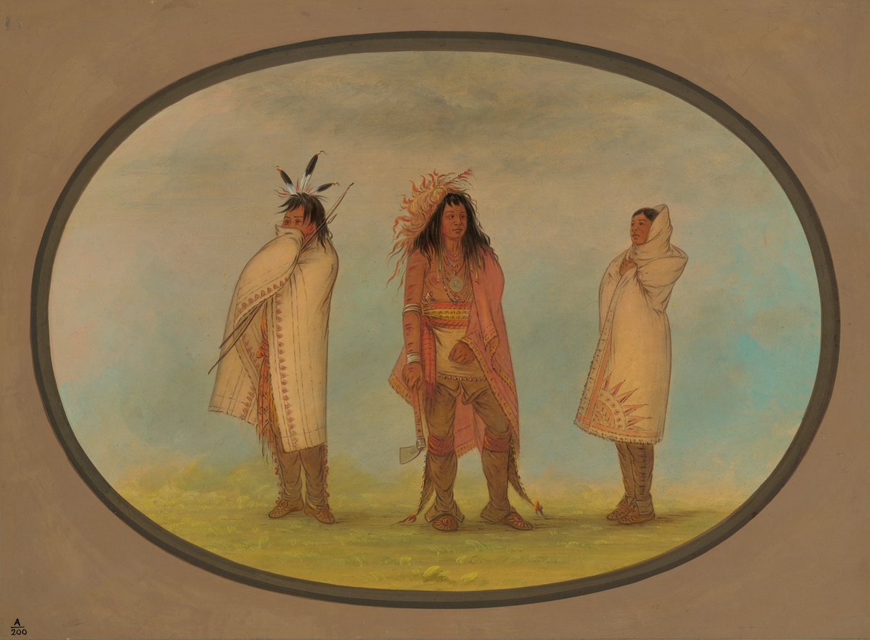 Three Iroquois Indians by George Catlin
