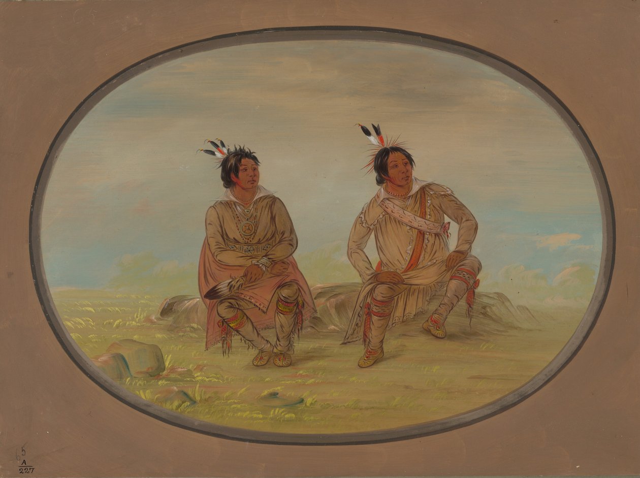 Two Choctaw Indians, 1861-1869 by George Catlin