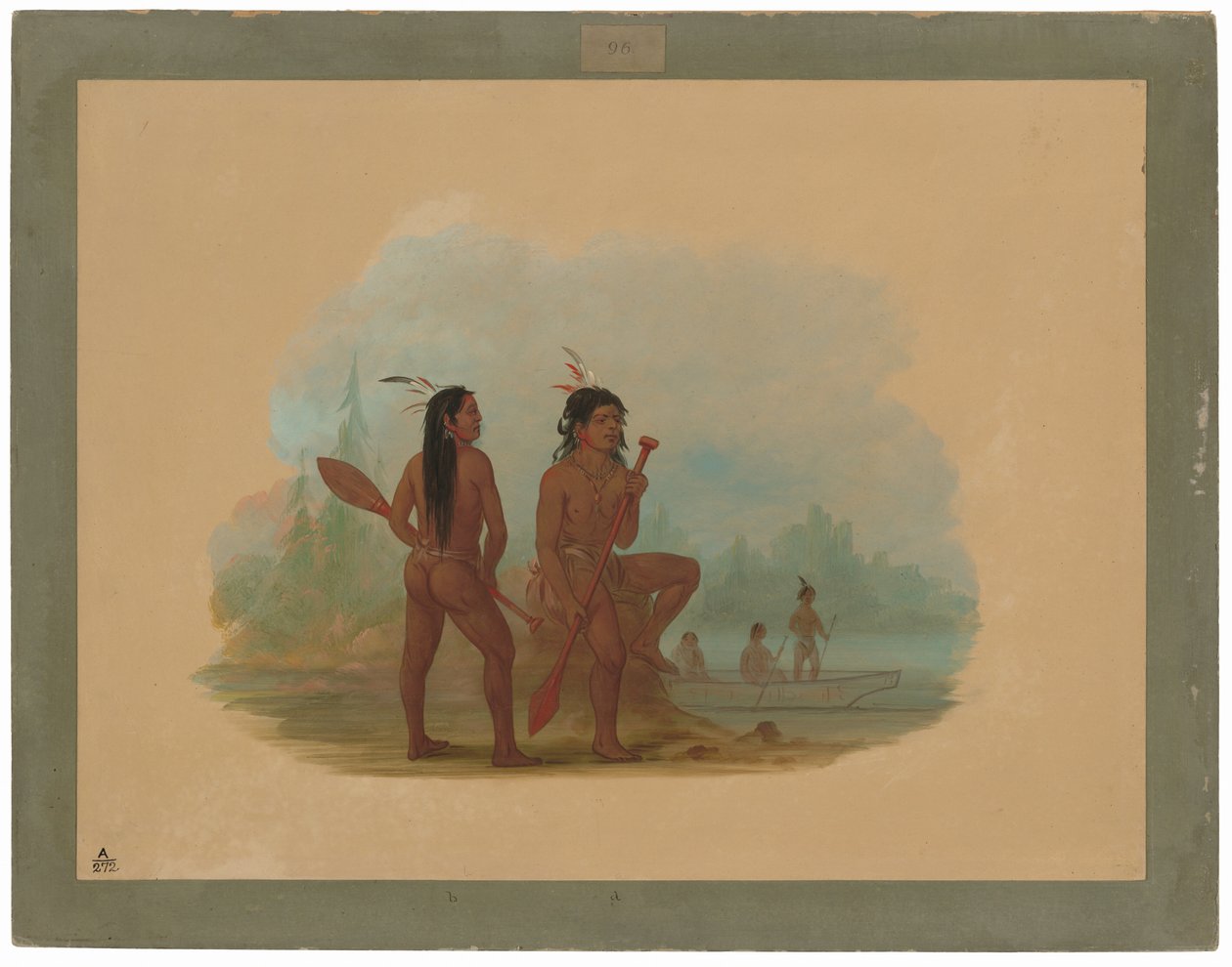 Two Young Hyda Men by George Catlin