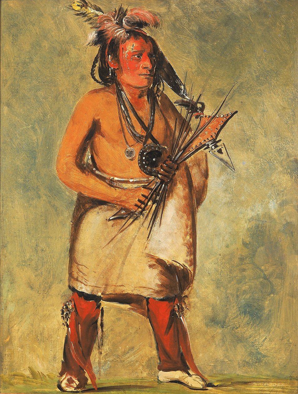 Wa-kon-chásh-kaw, He Who Comes on the Thunder by George Catlin