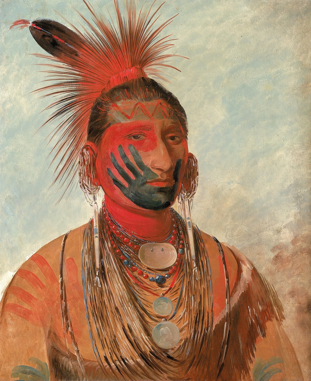 Wash-ka-mon-ya, Fast Dancer, a Warrior by George Catlin