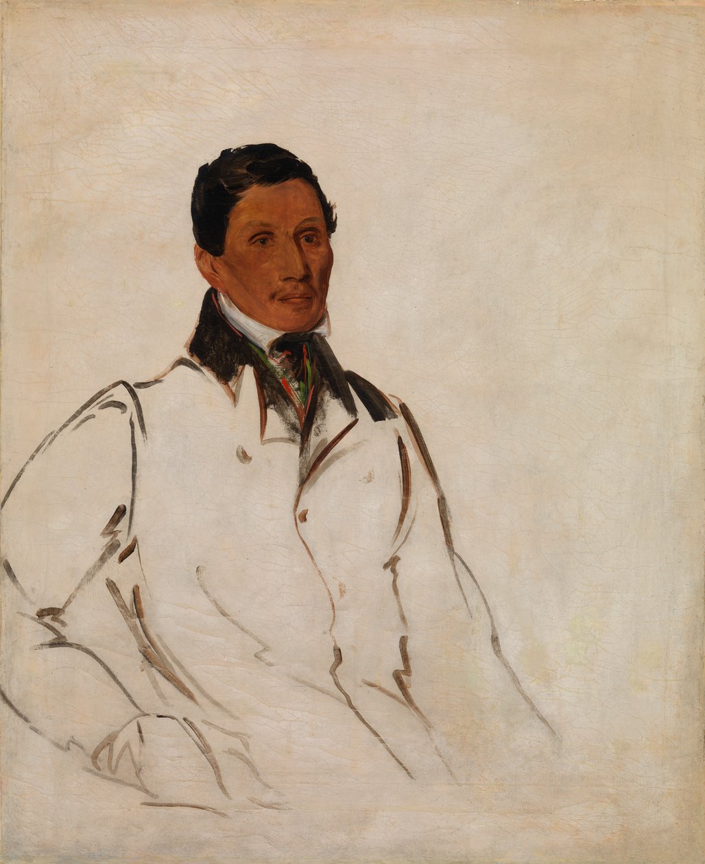 Waun-naw-con, The Dish John W. Quinney, a Missionary Preacher, 1836 by George Catlin