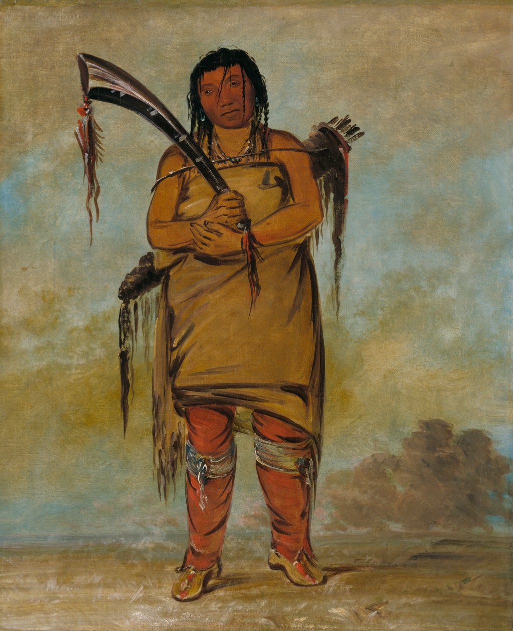 Wáh-chees, a Brave, 1835 or 1836 by George Catlin