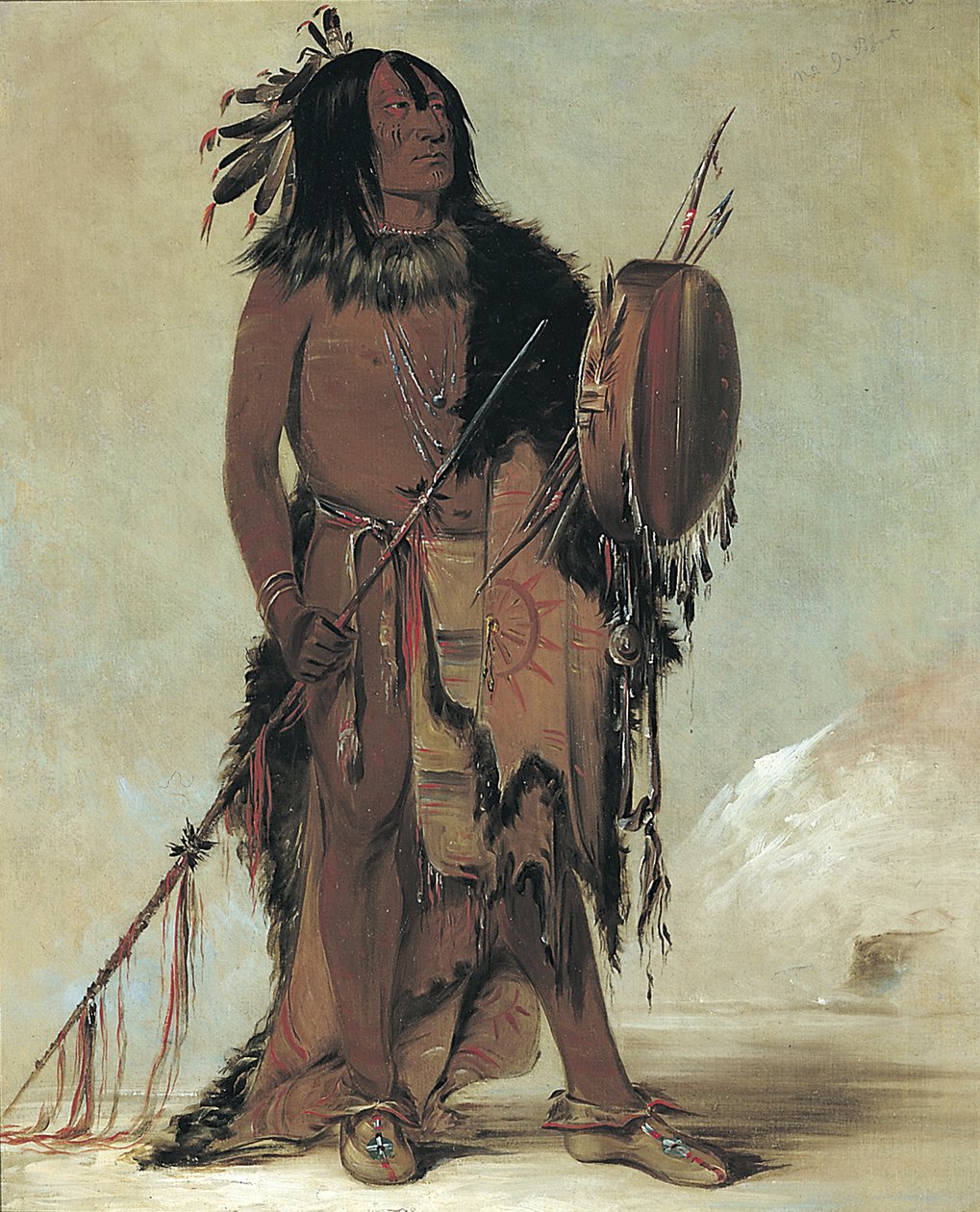 Wun-nes-tou, White Buffalo, an Aged Medicine Man, 1832 by George Catlin