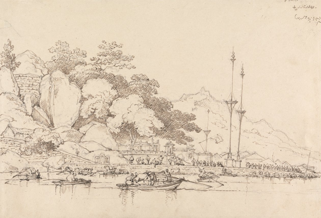 Lap House, Inner Harbor, Macao by George Chinnery