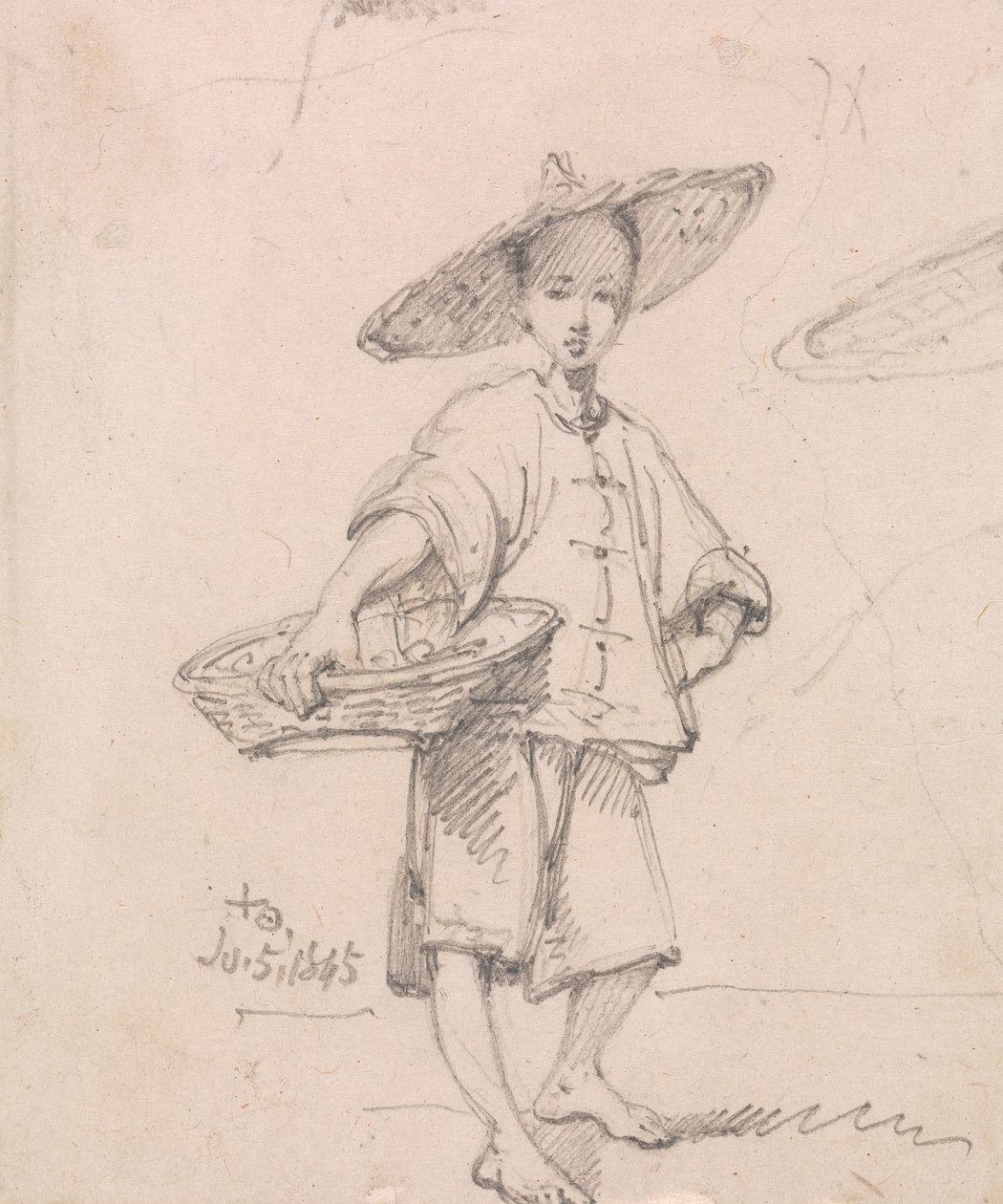 Young Person with a Basket by George Chinnery