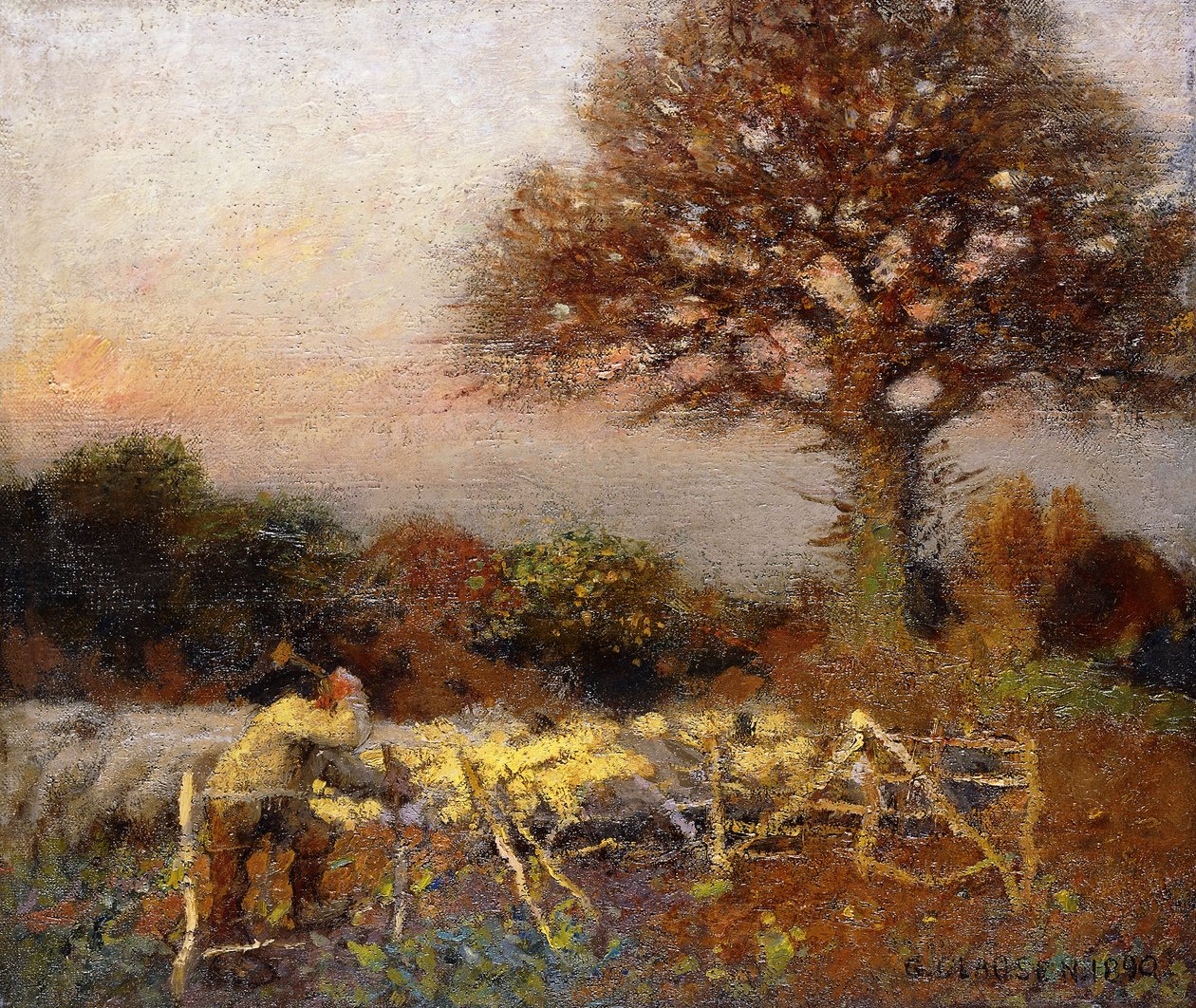 A Sheepfold, Early Morning by George Clausen