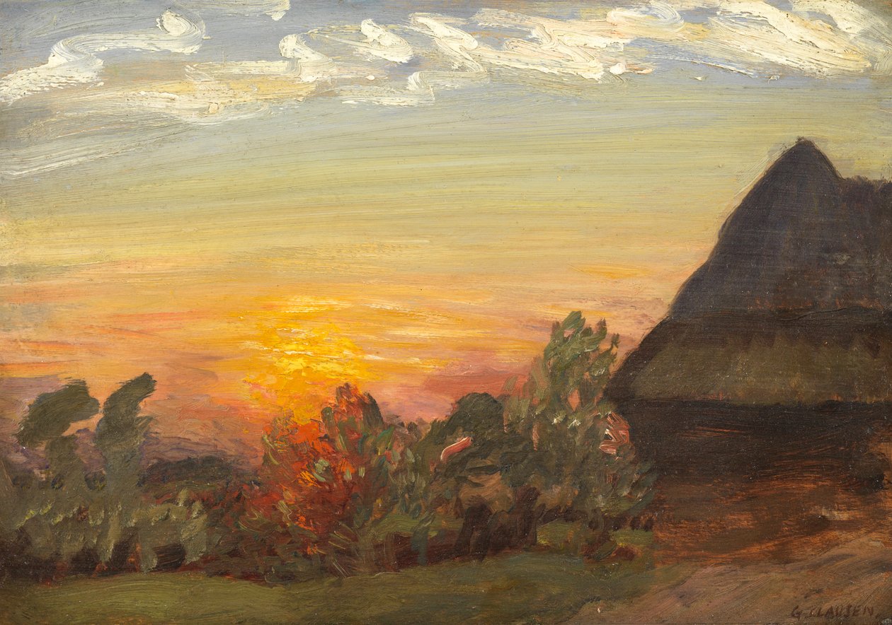 Duton Hill Sunset, 1938 by George Clausen