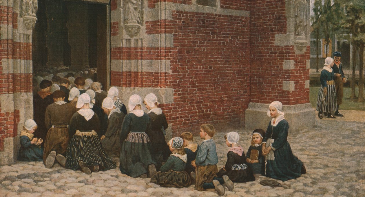 High Mass at a Fishing Village on the Zuyder Zee, Holland by George Clausen