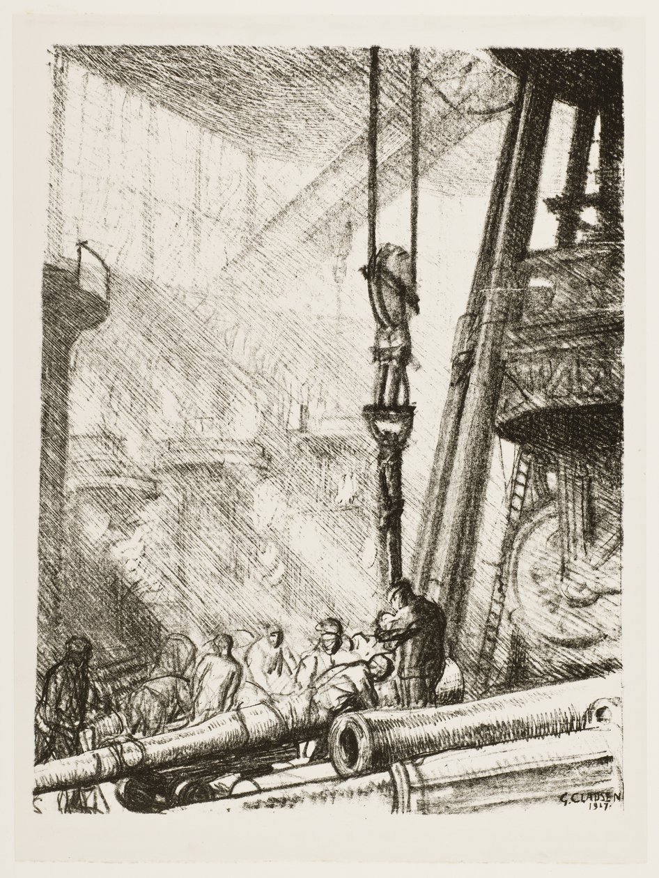 Lifting an Inner Tube by George Clausen