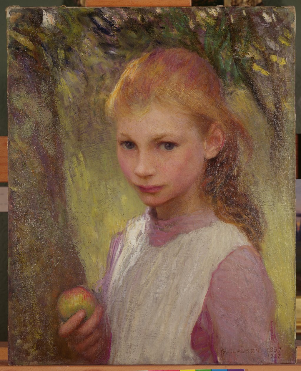 The Shy Child, 1897, Reworked 1907 by George Clausen