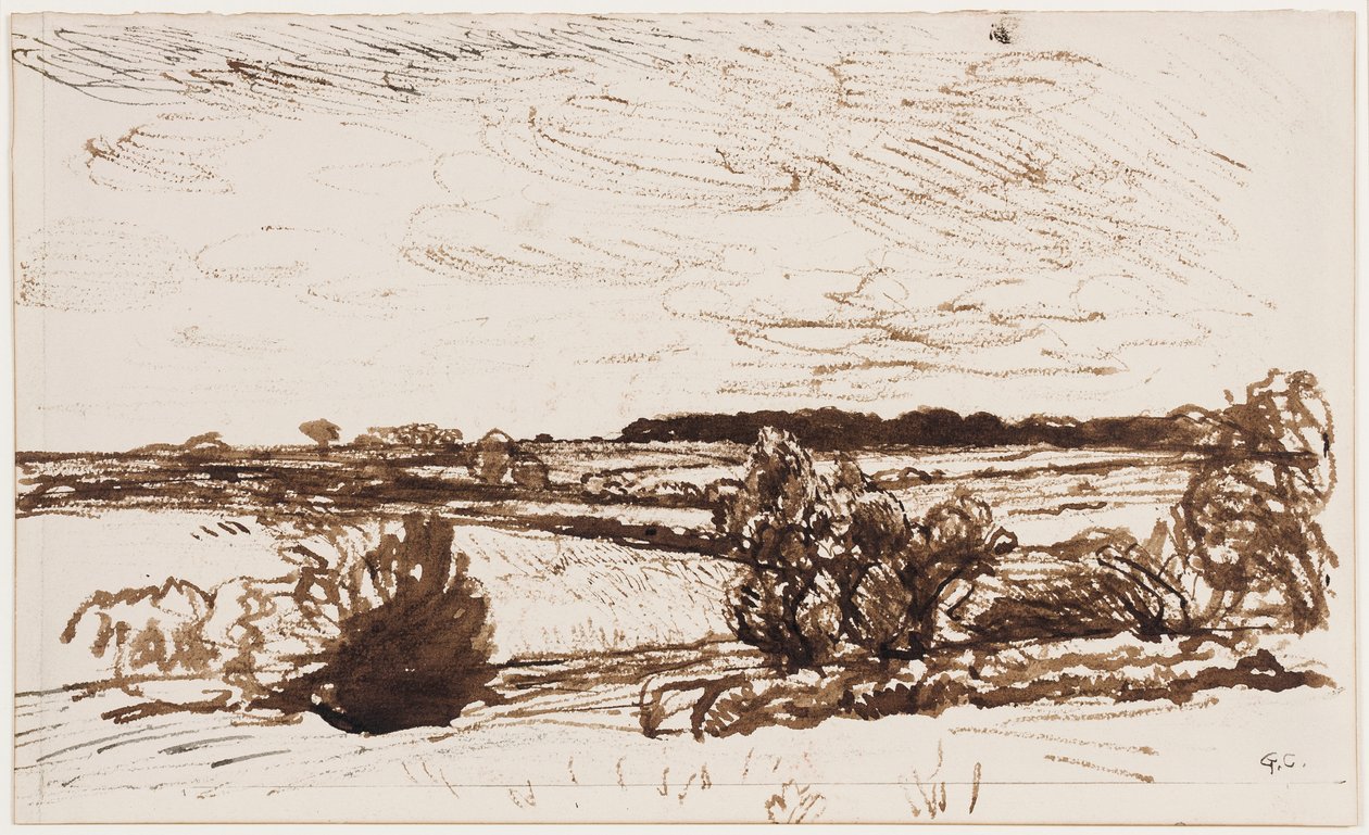 Windblown Landscape by George Clausen