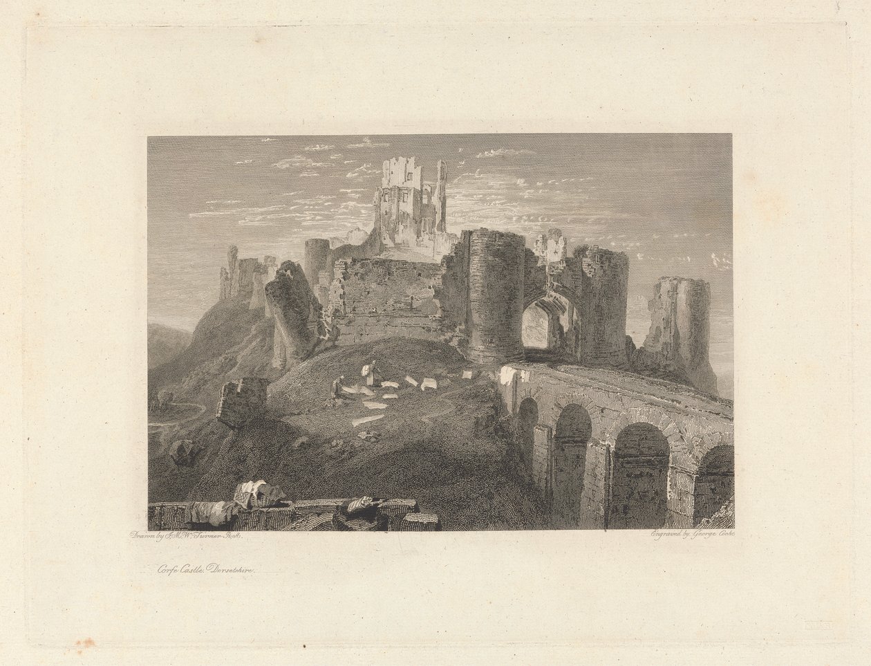 Corfe Castle, Dorsetshire by George Cooke