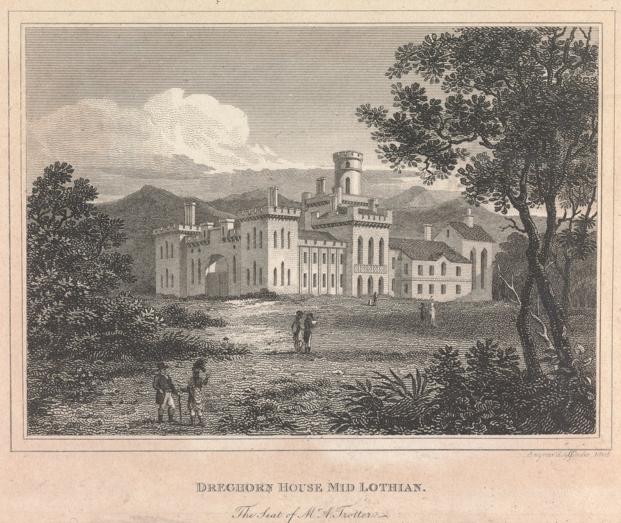 Drechorn House Mid Lothian; page 90 (Volume One) by George Cooke