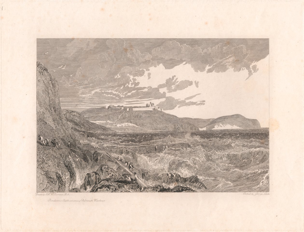 Pendennis Castle and Entrance of Falmouth Harbour by George Cooke