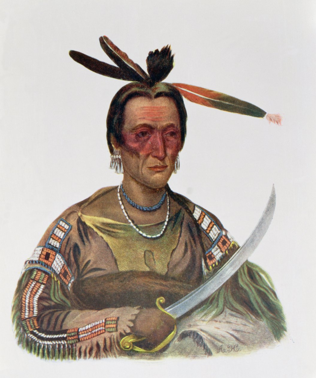 To-Ka-Cou, a Yankton Sioux Chief, 1837, Illustration from 