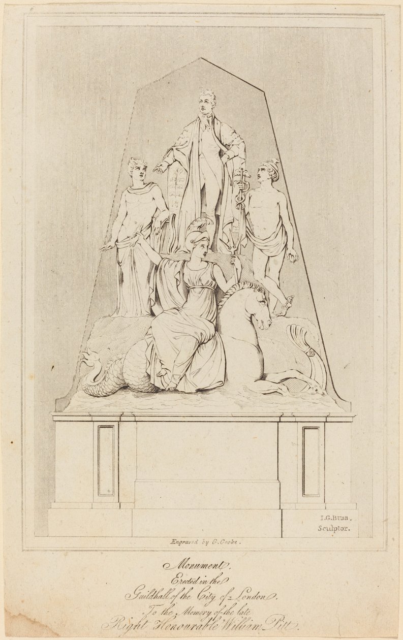Monument to William Pitt by George Cooke after James George Bubb