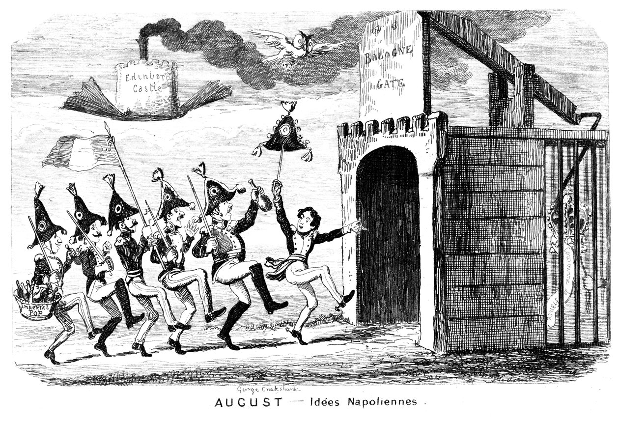 August - Napoleonic Ideas, 19th century by George Cruikshank