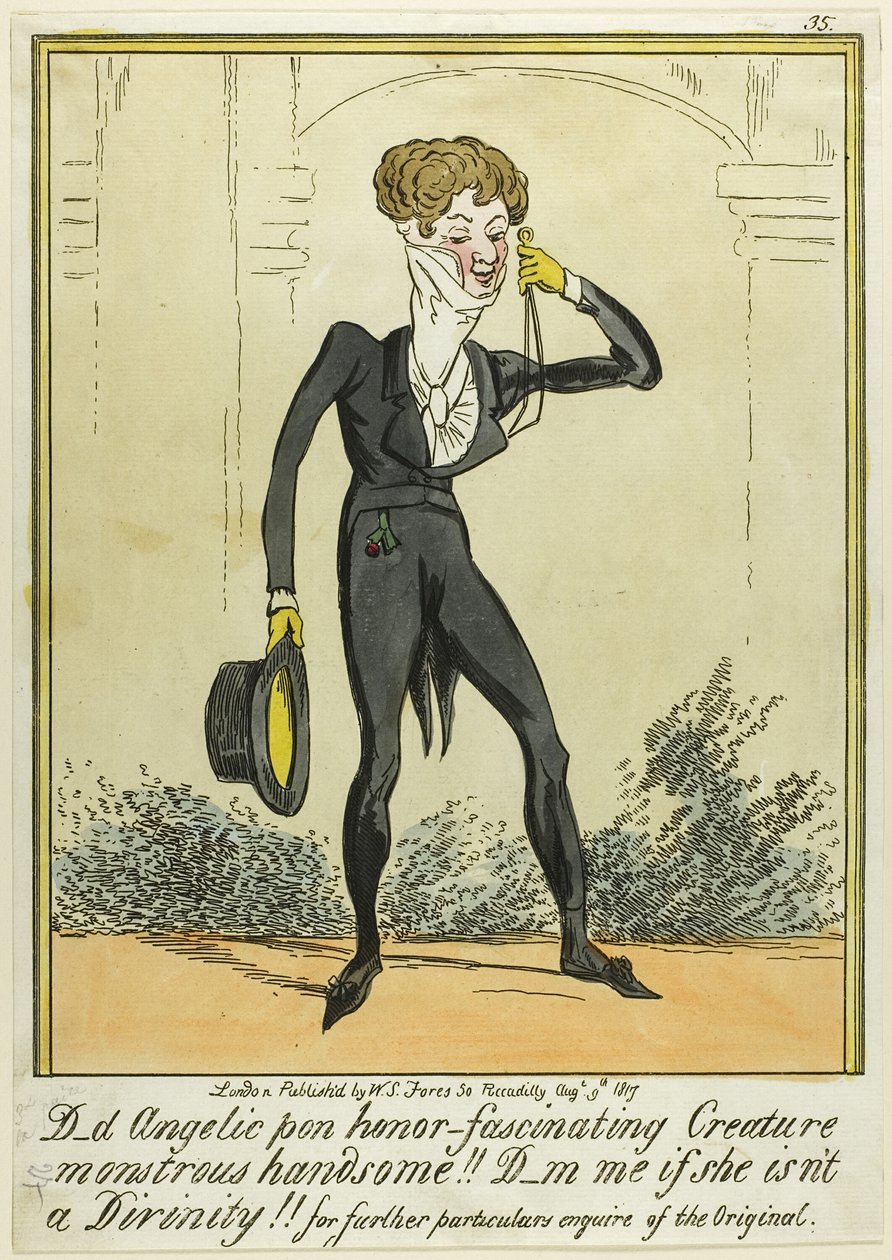 D_d Angelic pon honor-Fascinating Creature Monstrous Handsome!! by George Cruikshank