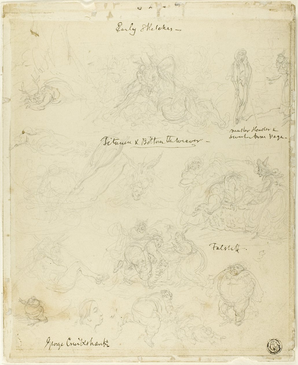Early Sketches for Falstaff, Midsummer Night