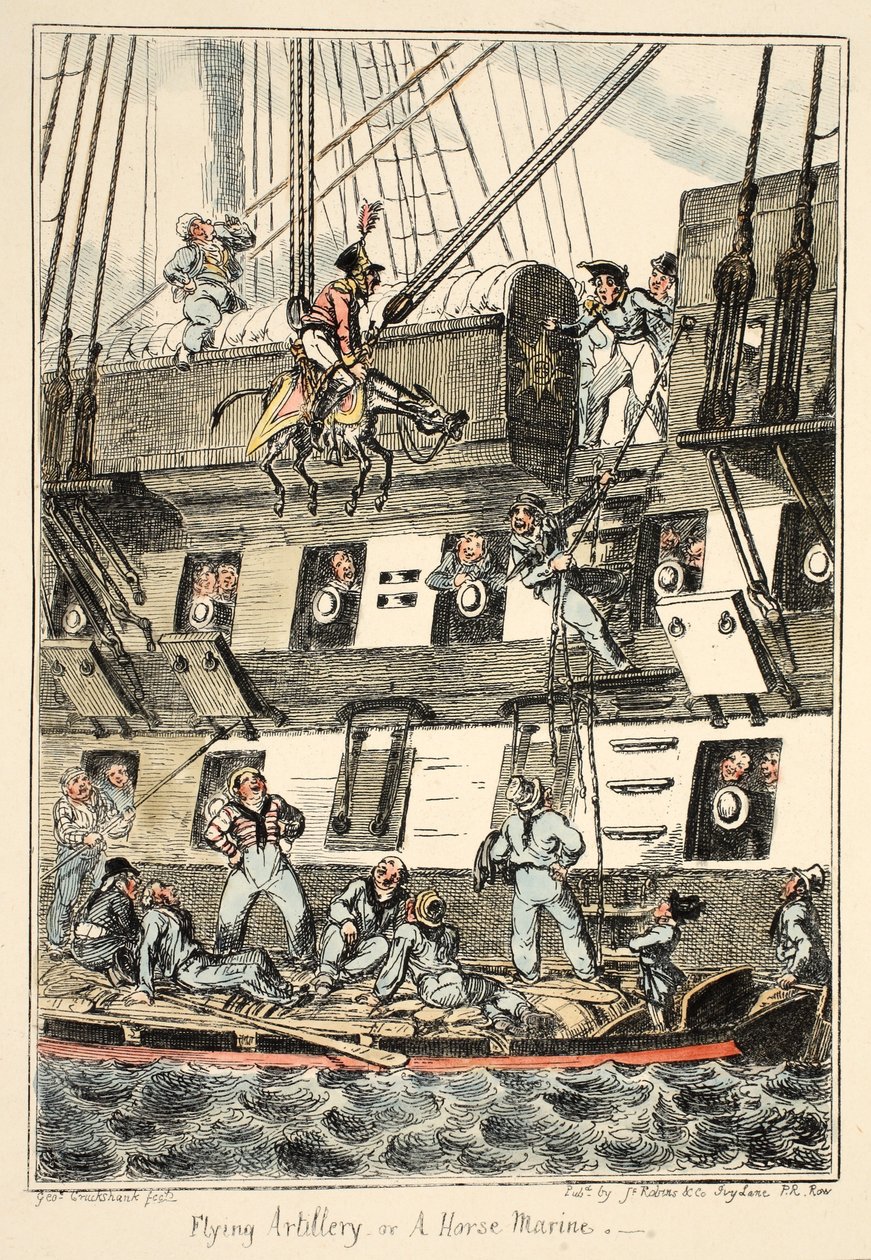 Flying Artillery or A Horse Marine, from Greenwich Hospital, a Series of Naval Sketches, Descriptive of a Life of a Man-of-War