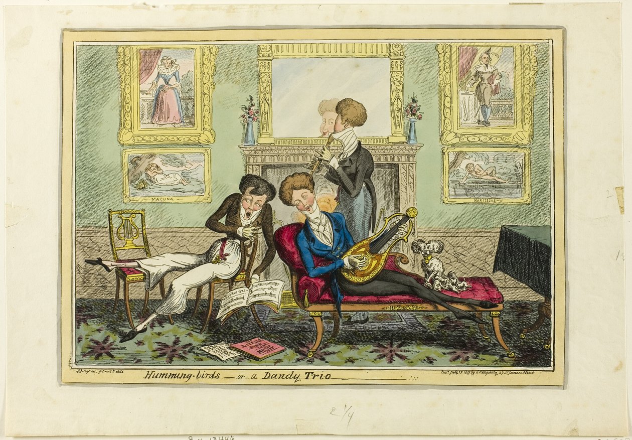 Humming Birds, or A Dandy Trio by George Cruikshank
