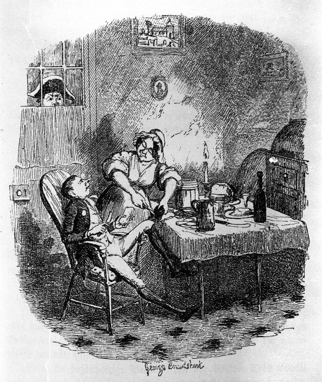Illustration for Oliver Twist by Charles Dickens, by George Cruikshank by George Cruikshank