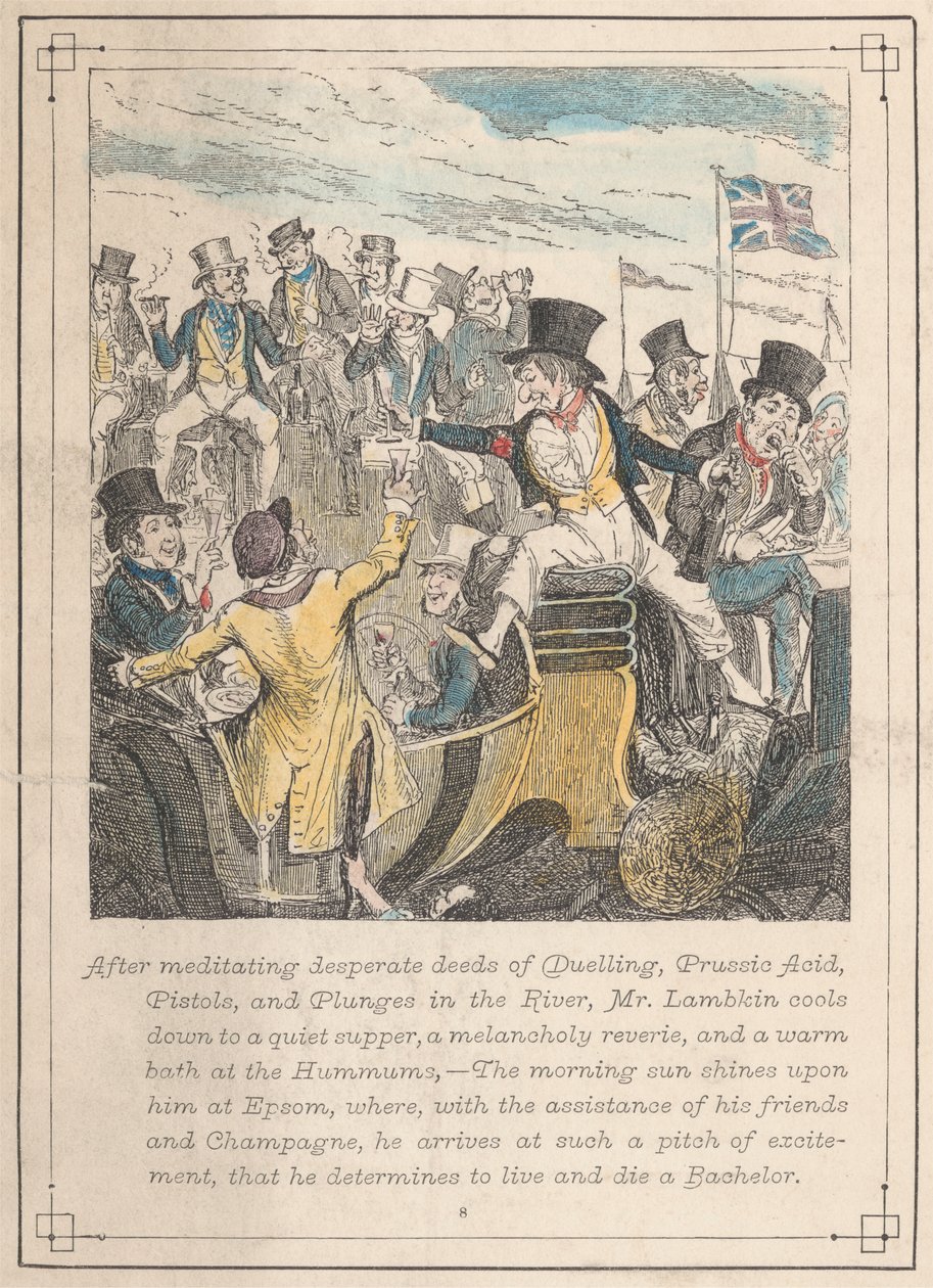 Illustrations from Mr. Lambkin, Plate 8 by George Cruikshank