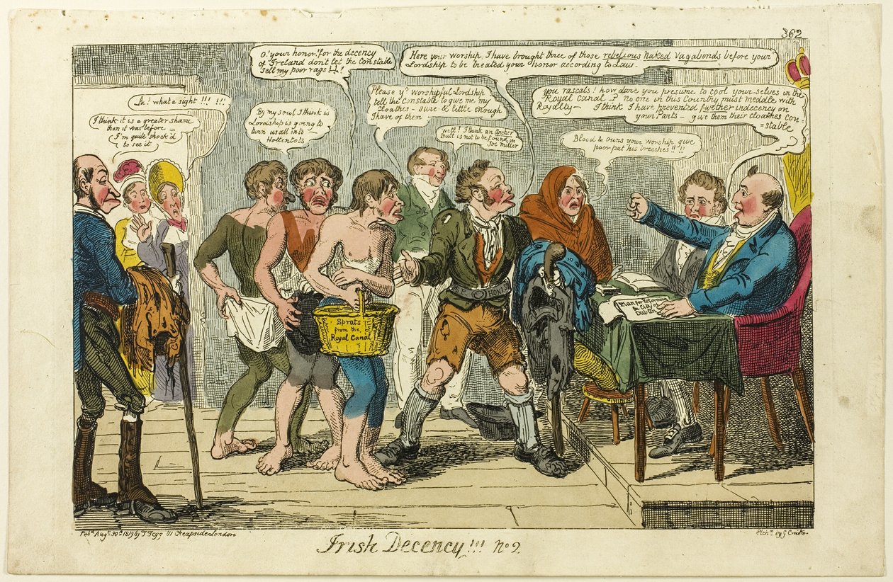 Irish Decency! No. 2 by George Cruikshank