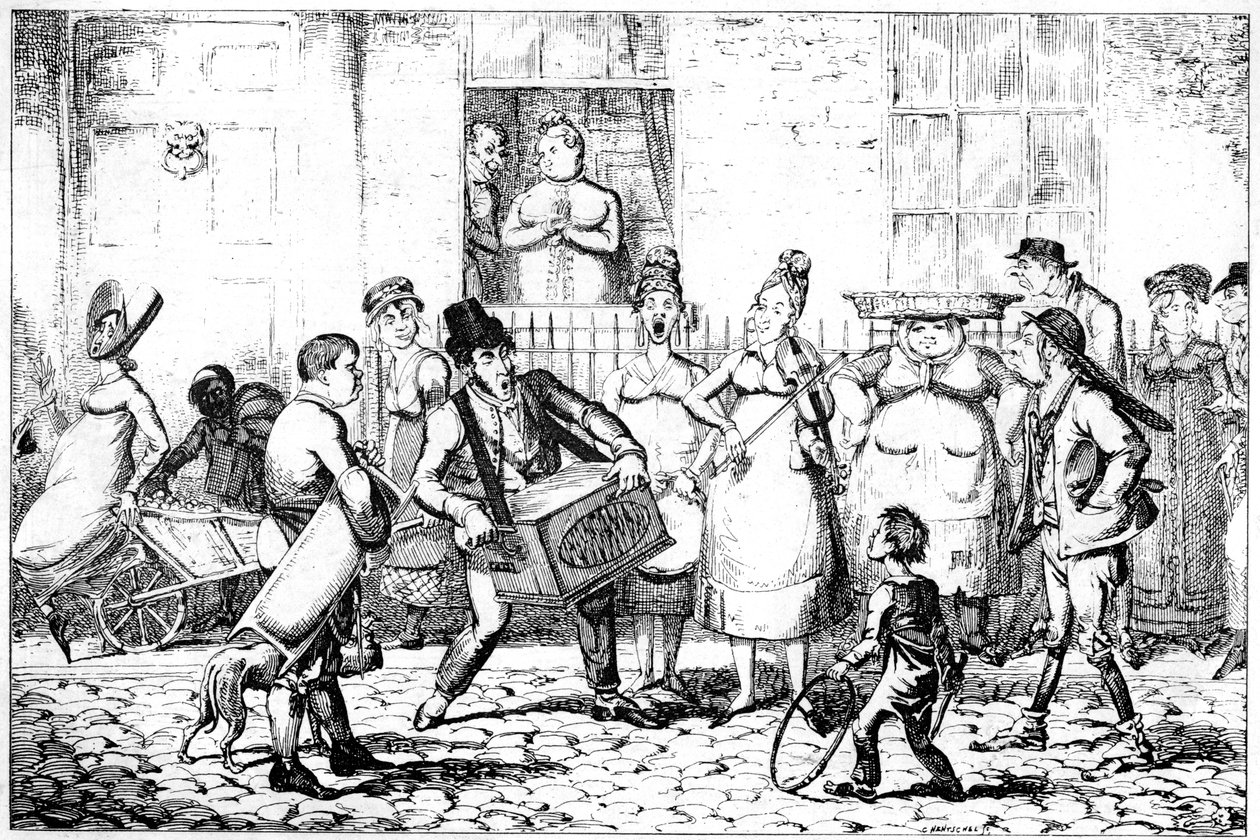 Les Savoyards, 1818 by George Cruikshank