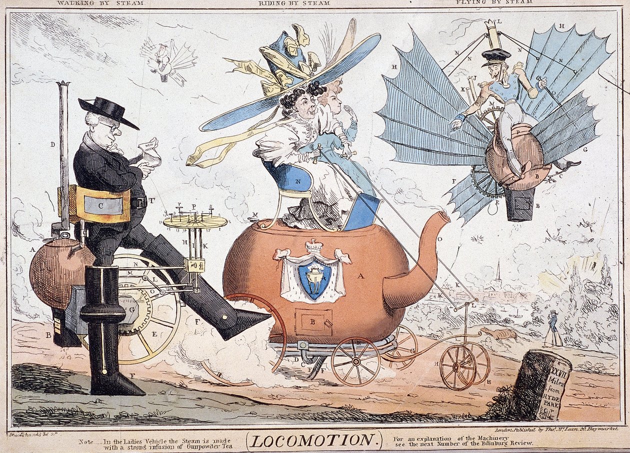 Locomotion, London, c1820 by George Cruikshank