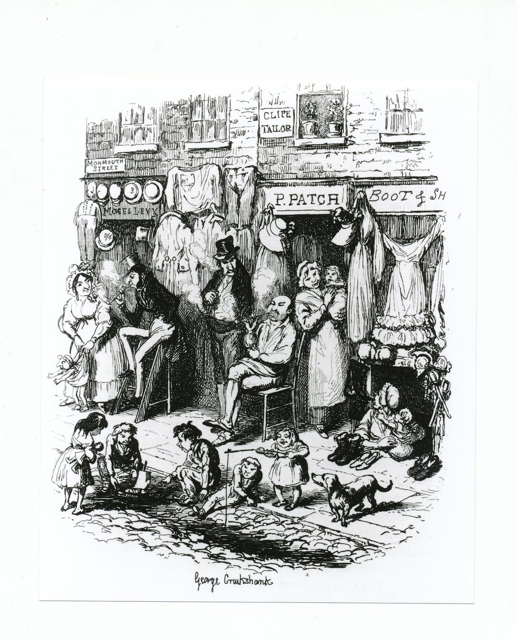 Monmouth Street, c.1836 by George Cruikshank