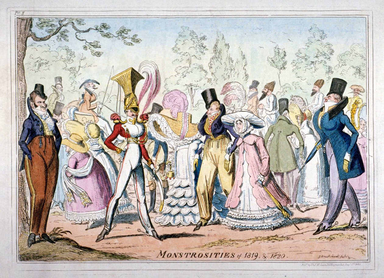 Monstrosities of 1819, and 1820 by George Cruikshank