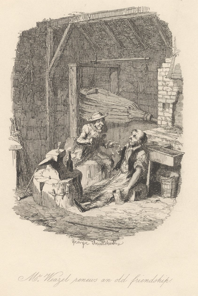 Mr. Weazel Renews an Old Friendship by George Cruikshank