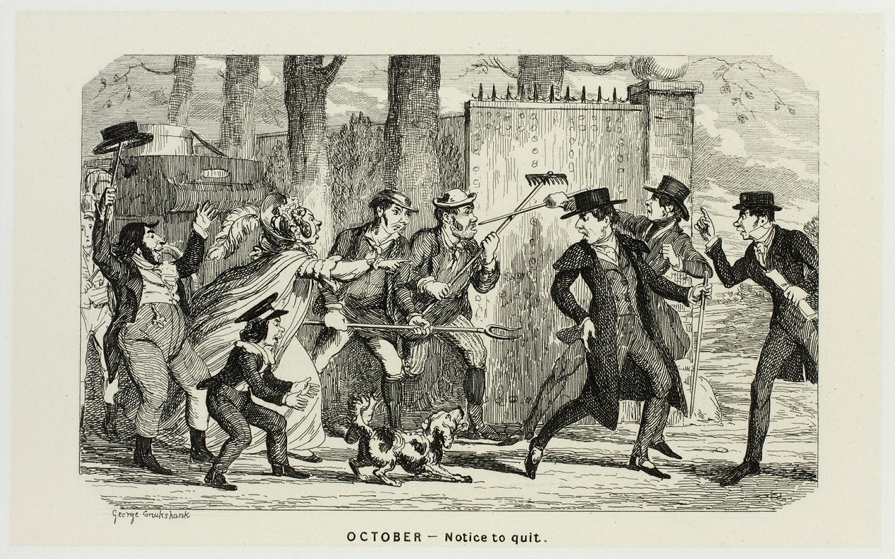 October - Notice to Quit from George Cruikshank