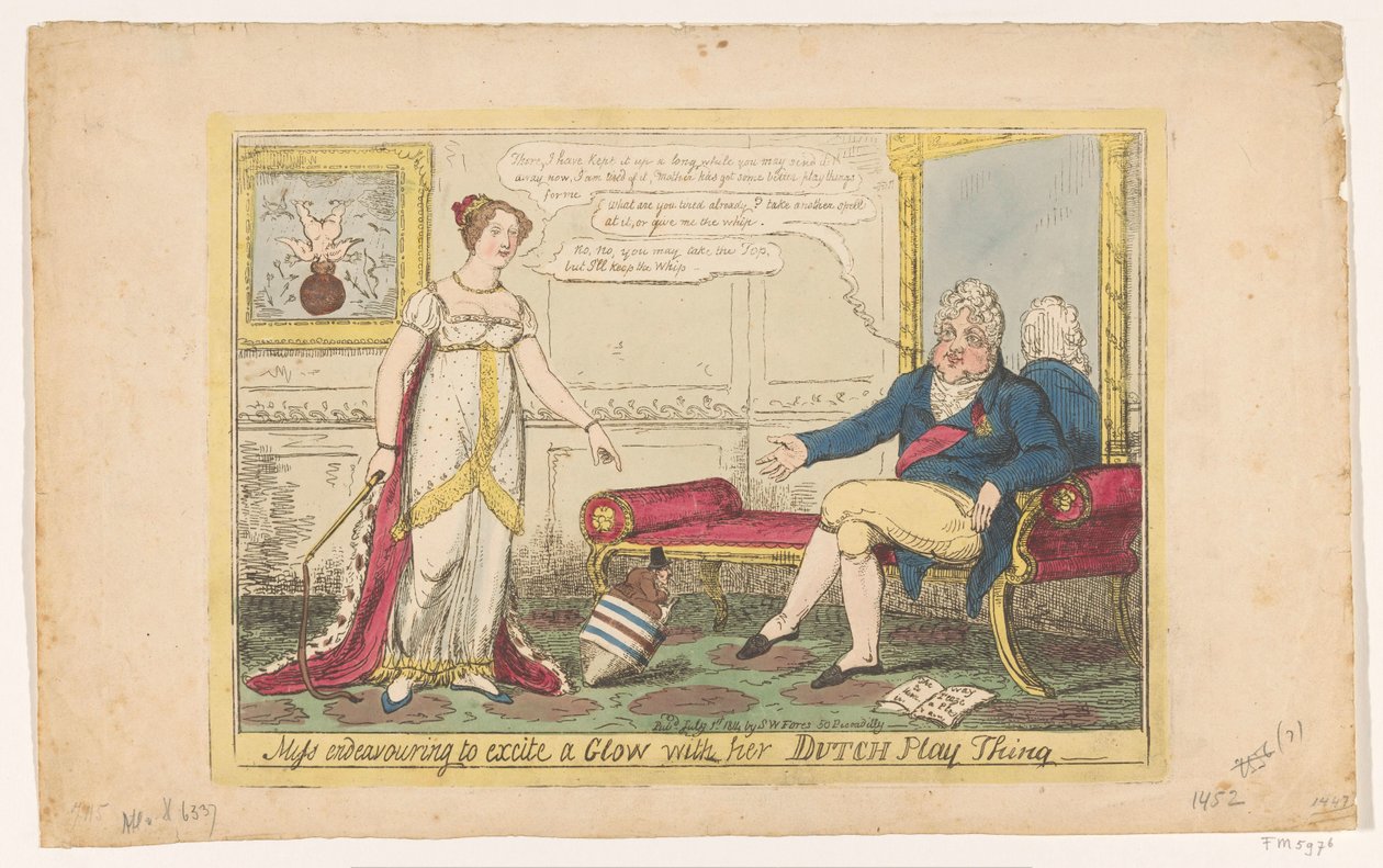 Princess Charlotte Playing with Her Dutch Top, 1814 by George Cruikshank