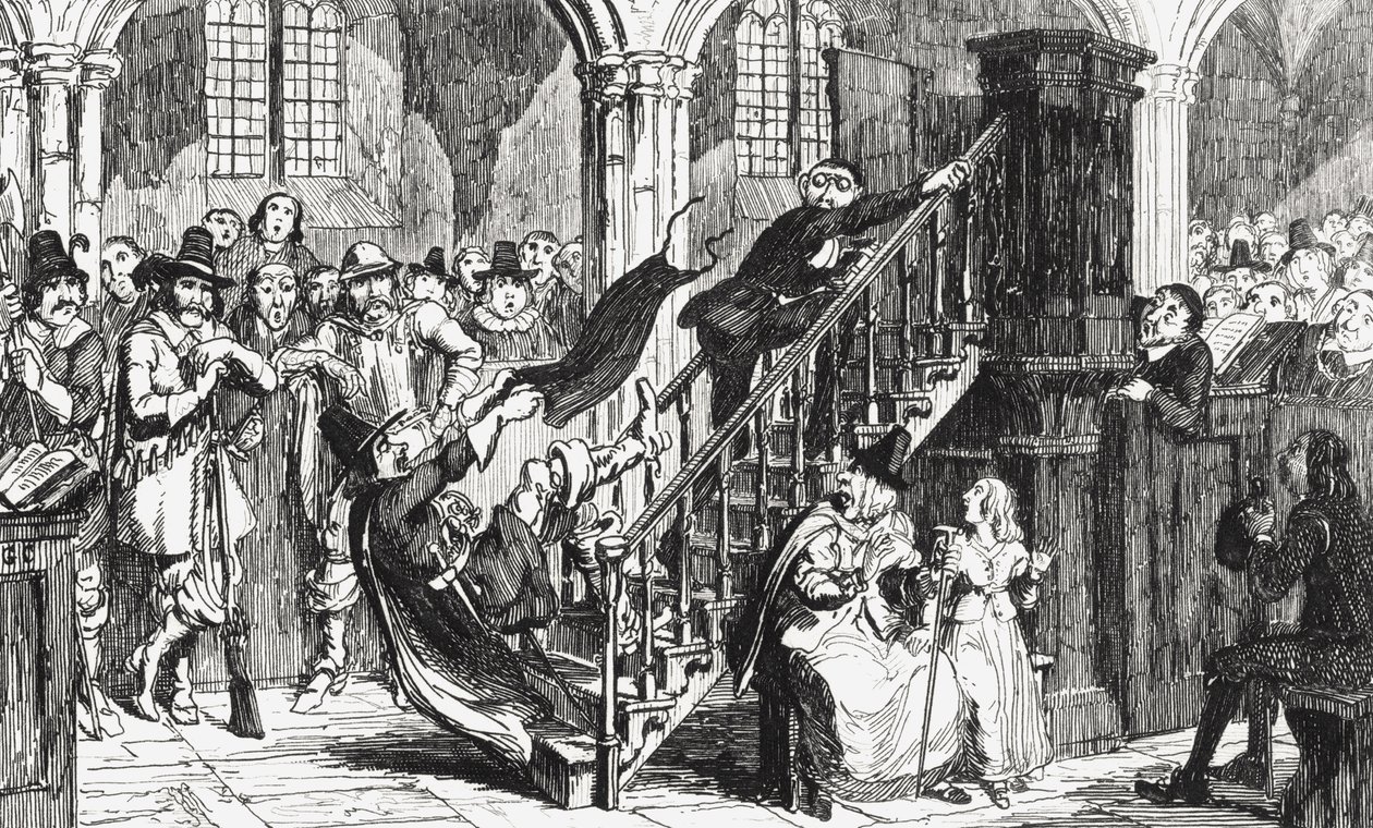 Reverend Holdenough During a Service, Illustration from 