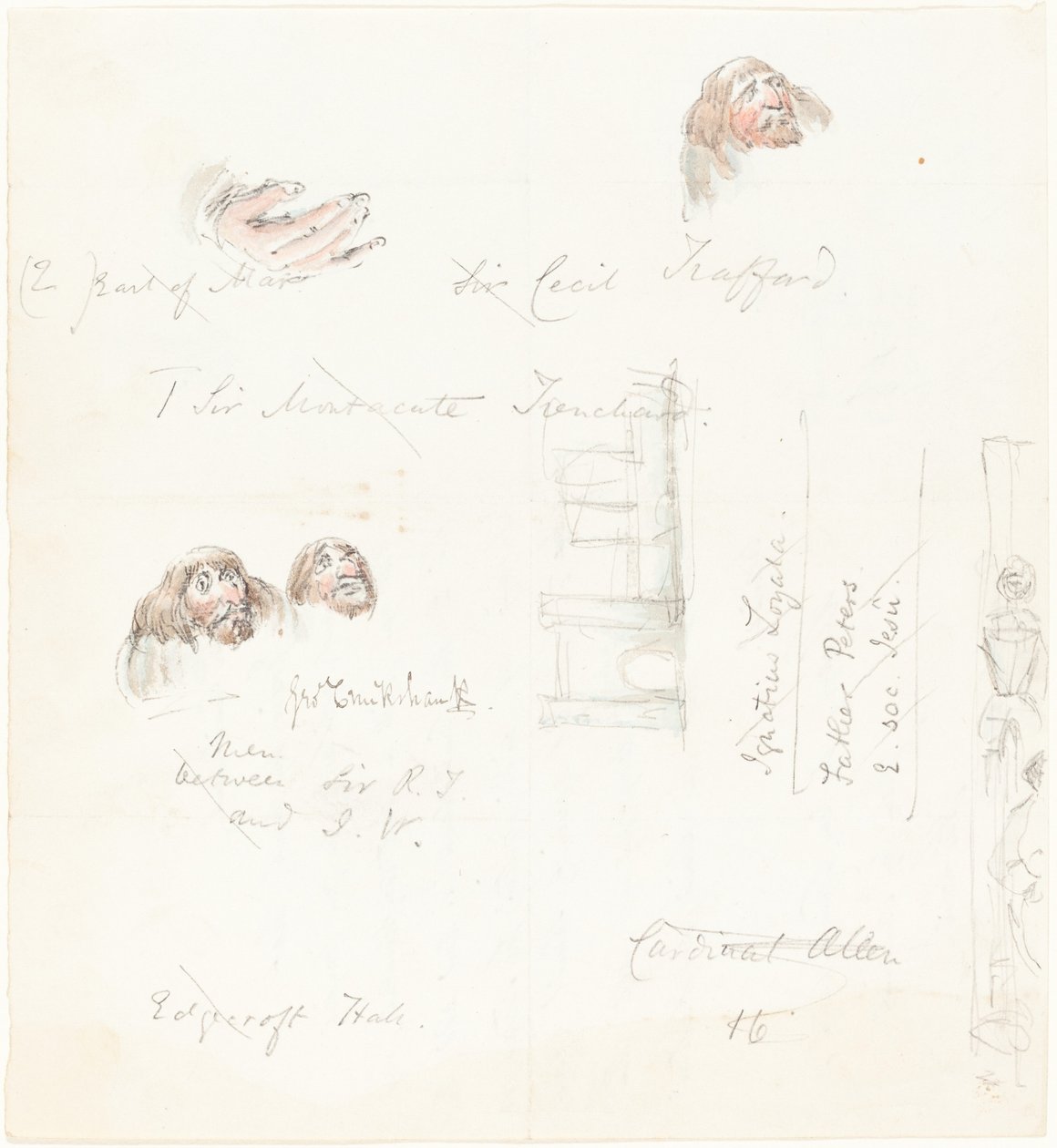 Sketches of Grotesque Faces by George Cruikshank