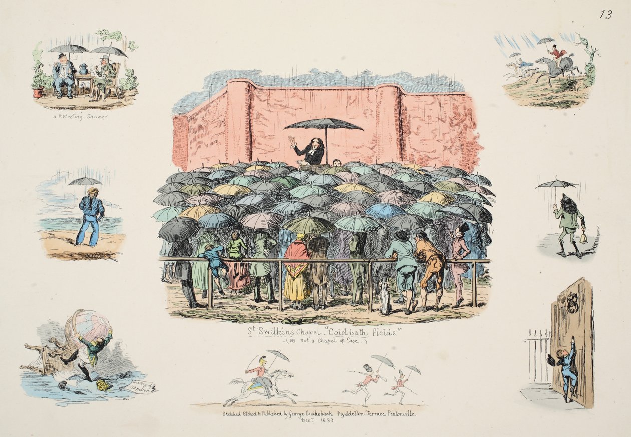 St Swithuns Chapel Cold-bath Fields by George Cruikshank