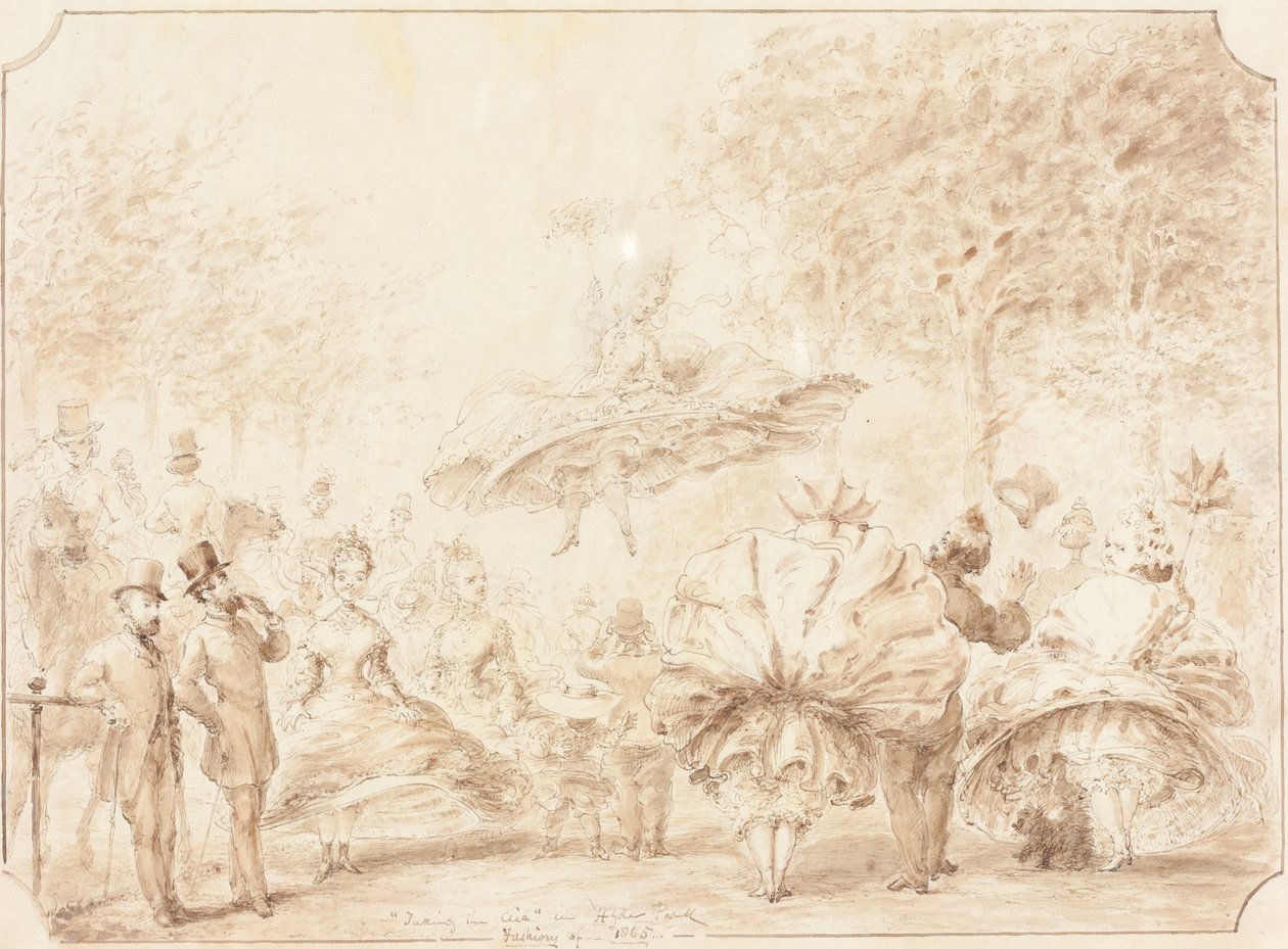 "Taking the Air" in Hyde Park by George Cruikshank