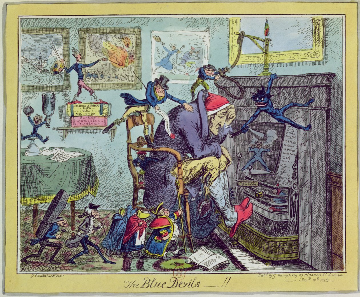 The Blue Devils! by George Cruikshank