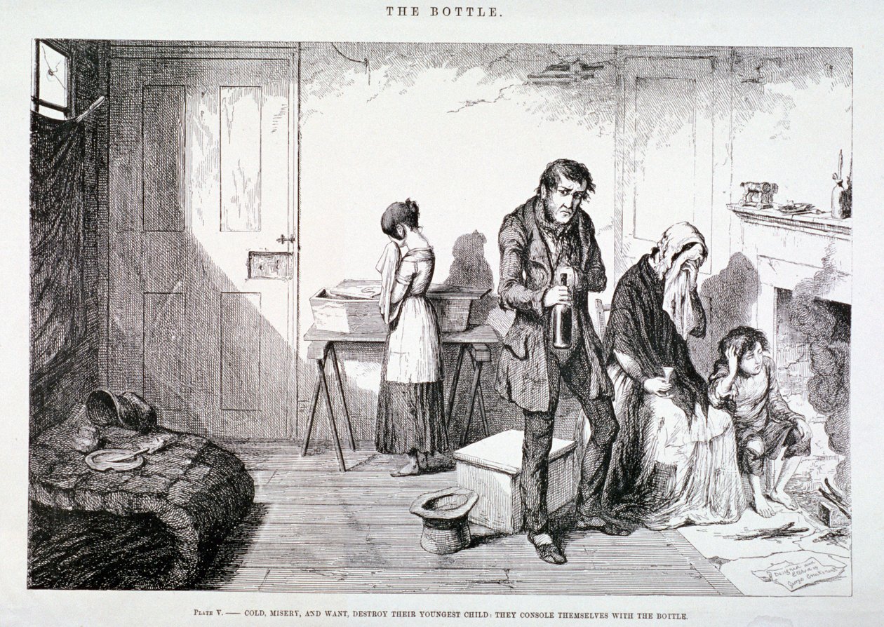 The Bottle, 1847 by George Cruikshank