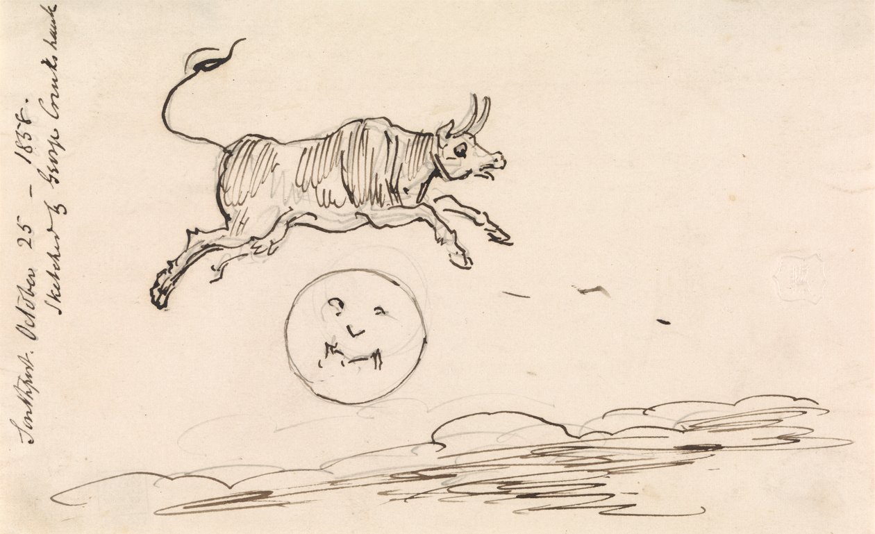 The Cow Jumps over the Moon by George Cruikshank